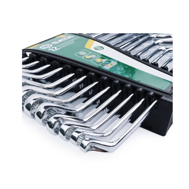 Jogo de Chaves Estrela Angulada 75º 6x7 à 30x32mm com 12 Peças ST08007G SATA-7da22457-ab48-41d3-9cf6-ea4cd28b42ec