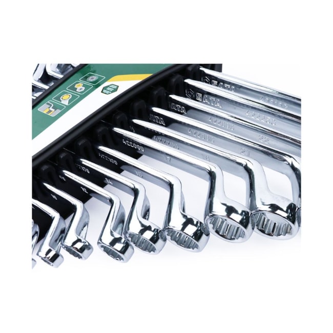 Jogo de Chaves Estrela Angulada 75º 6x7 à 30x32mm com 12 Peças ST08007G SATA-ca0a9003-b698-4656-9ee2-09f1c64a5571