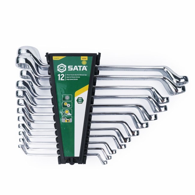 Jogo de Chaves Estrela Angulada 75º 6x7 à 30x32mm com 12 Peças ST08007G SATA-7789aff8-d6fb-482d-bf9d-ab4619fd6a9f