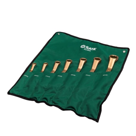 Jogo de Chaves Estrela Cobre-Berílio 12x14mm a 30x32mm Antifaíscante com 7 Peças ST31305 SATA-99abe2a5-3a69-4214-8912-b7797b400fdf