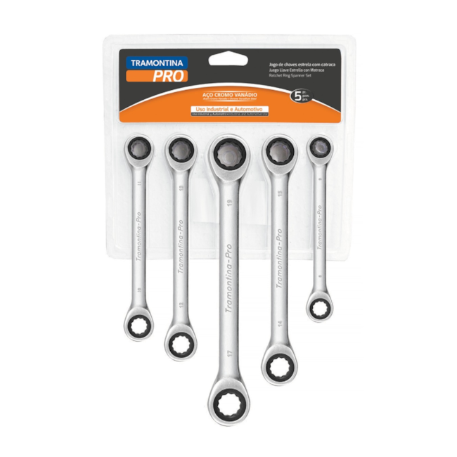 Jogo de Chaves Estrela com Catraca 5 Peças 44634/505 TRAMONTINA PRO-5648f4fd-169c-4c36-bcf8-0027f985710e