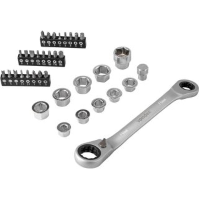 Jogo de Chaves Estrela com Catraca Adaptador para Bits 37 Peças 3608819037 VONDER-6b035598-84b6-449d-b22e-0be2807a5ca3