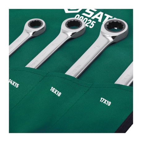 Jogo De Chaves Estrela com Catraca de 8x9-17x19mm com 6 peças ST09025SJ SATA-65a6862e-d1e7-4098-b2cb-11548c09cbb7