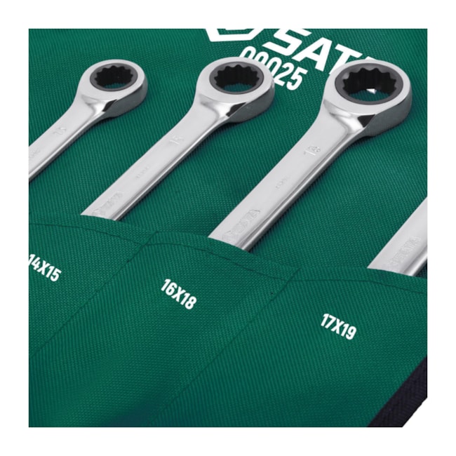 Jogo De Chaves Estrela com Catraca de 8x9-17x19mm com 6 peças ST09025SJ SATA-add73047-b882-4f43-a9b2-e790d0704414