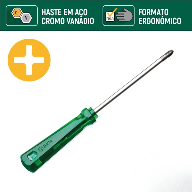 Jogo de Chaves Fenda e Phillips 1/8x3.1/2 a 1/4x6