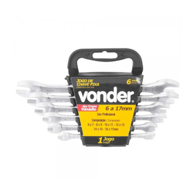 Jogo de Chaves Fixas 6 a 17mm 6 Peças 3659061700 VONDER-c6acbc22-4805-449e-81b8-3b17716dfe99