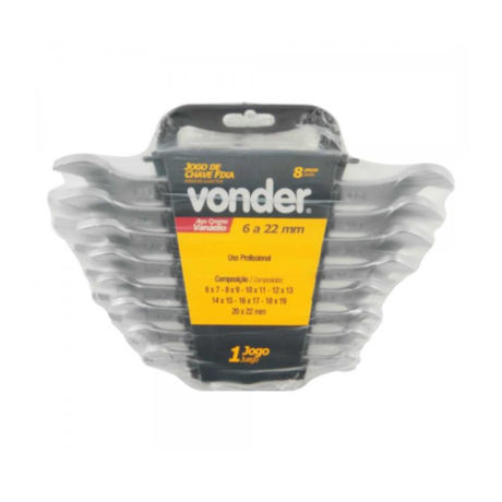 Jogo de Chaves Fixas 6 a 22mm 8 Peças 3659062200 VONDER-7df06826-9b02-48d0-8113-7a2e82790cd0