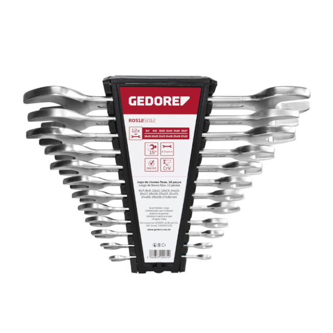 Jogo de Chaves Fixas com 12 Peças R05125012 GEDORE RED-8dec516c-b984-4d32-bd12-c87586f04143