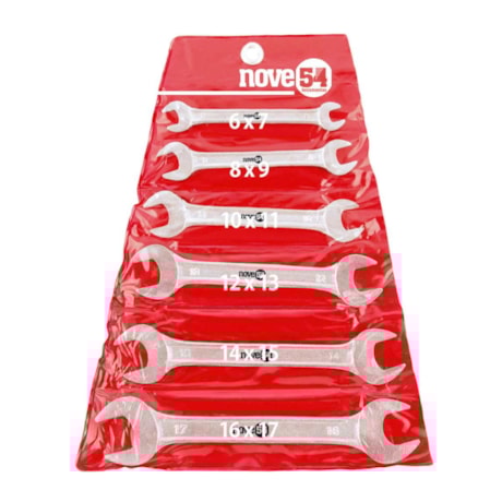 Jogo de Chaves Fixas de 6mm a 17mm com 6 Peças 3601061700 NOVE54-0c2a1fd4-7dc6-4cd8-a0bb-41b5abd8f607