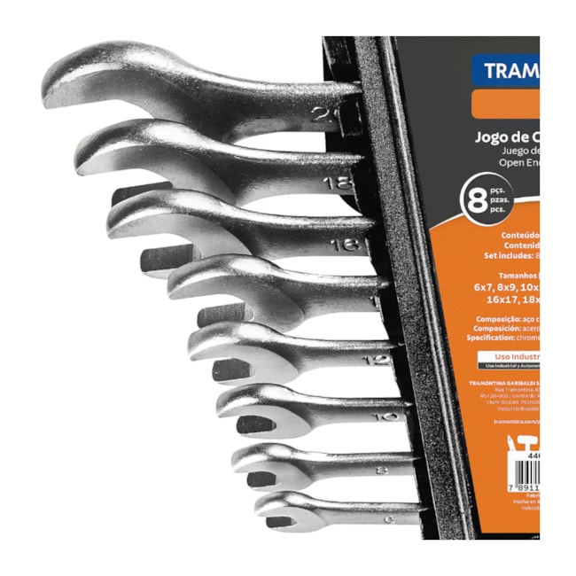 Jogo de Chaves Fixas de 6mm a 22mm com 8 Peças 44610308 TRAMONTINA PRO-5f6d74c4-6290-4ff9-a3a7-d11d88da3840