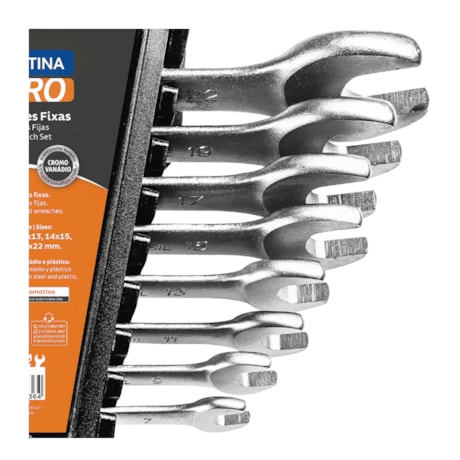 Jogo de Chaves Fixas de 6mm a 22mm com 8 Peças 44610308 TRAMONTINA PRO-91dbb263-ca2c-446b-82dc-1d6d56bee2e2
