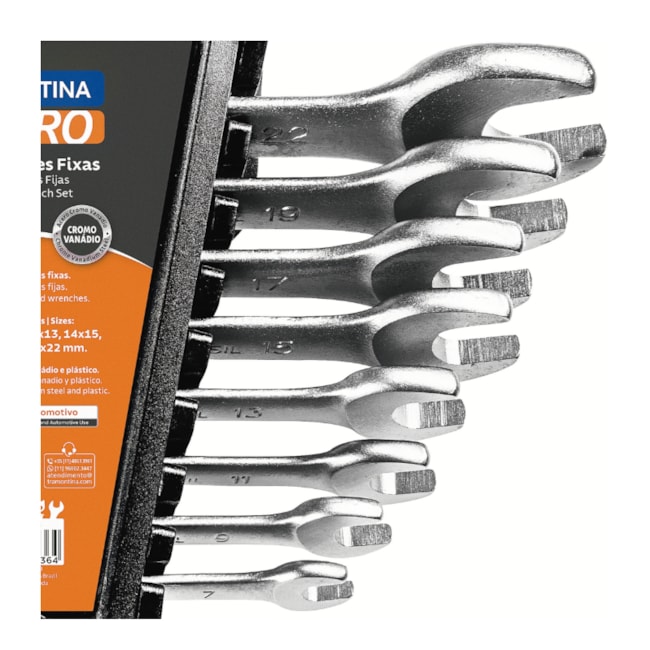 Jogo de Chaves Fixas de 6mm a 22mm com 8 Peças 44610308 TRAMONTINA PRO-2ef0696b-3aff-4fd2-9d18-1e1bb7049493