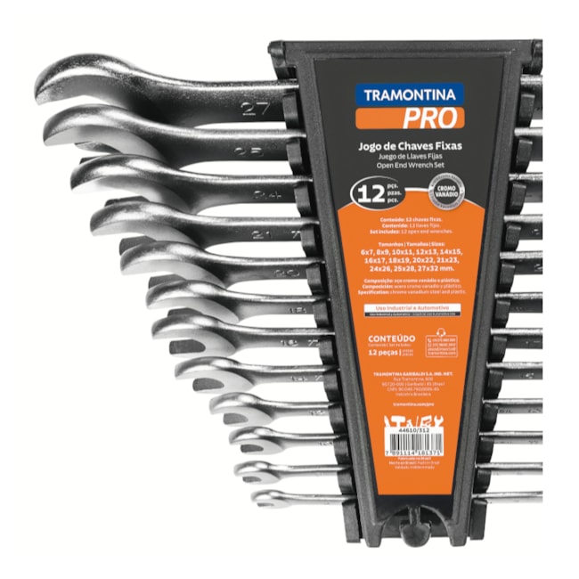 Jogo de Chaves Fixas de 6mm a 32mm com 12 Peças 44610312 TRAMONTINA PRO-d8d8ce49-71e2-4a46-8f2f-465ee94425bb