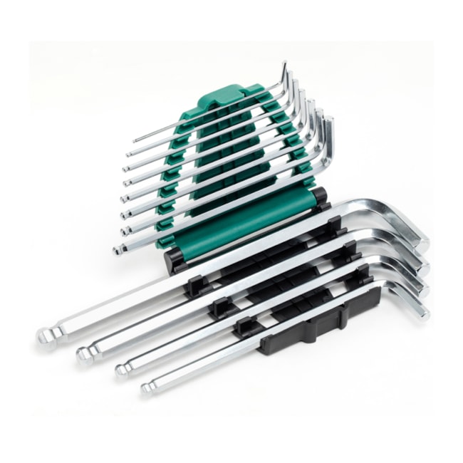 Jogo de Chaves Hexagonais Abauladas Longas com 12 Peças ST09106SJ SATA-f8e7a729-2fdc-478b-bb1c-03900161ef6f