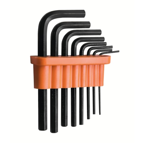 Jogo de Chaves Hexagonais Allen L 1/16 a 1/4 8 Peças com Suporte 44420/208 TRAMONTINA PRO-531fa85e-19a6-445a-a3d6-d2f8abc870ab