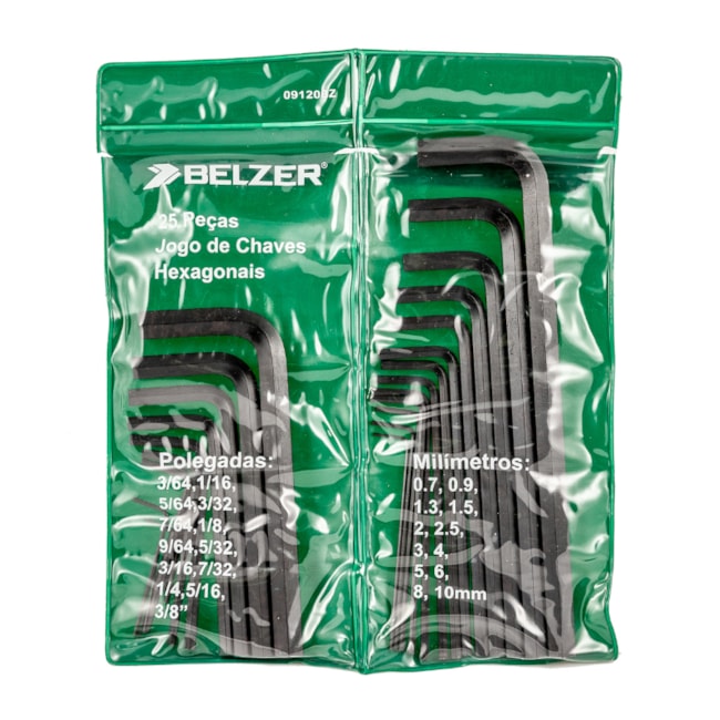 Jogo de Chaves Hexagonais L Allen 25 Peças 0,7 A 10MM  09120BZ BELZER/SATA-afcdb3a6-9eba-45e1-9ec9-2b54749ded40