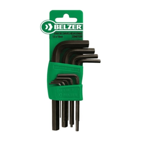 Jogo de Chaves Hexagonais L Allen Longa 9 Peças 5/64