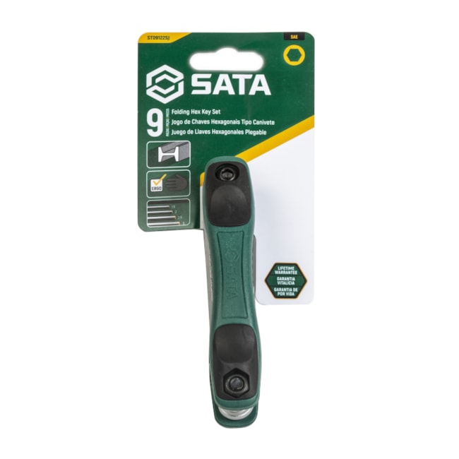 Jogo De Chaves Hexagonais L Allen Tipo Canivete 9 Peças 5/64