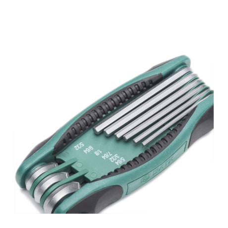 Jogo De Chaves Hexagonais L Allen Tipo Canivete 9 Peças 5/64