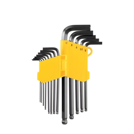 Jogo de Chaves Hexagonal L Abaulada 1,27mm a 10mm com 13 Peças 3573151100 VONDER-95f655d6-39e0-4027-aba5-d7b24f2887b3