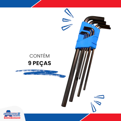 Jogo de Chaves Hexagonal Longa L com 9 Peças 42L-9M GEDORE-7da32331-c054-4fa5-98be-90d285c43cc0