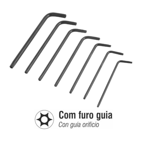 Jogo de Chaves Hexalobular T10 a T40 com 7 Peças VTX5 3573010040 VONDER-7ed2b8fa-ebfe-4e35-9b90-29fa1cba9467