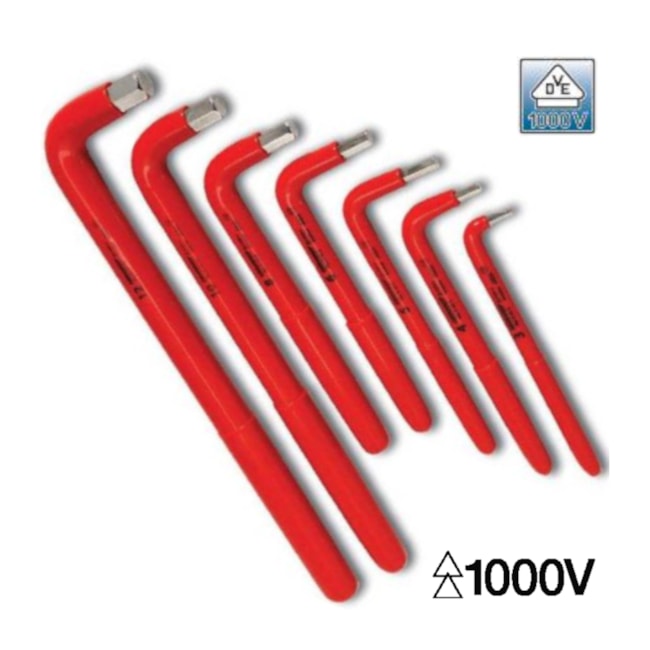 Jogo de Chaves Isoladas Hexagonal Allen 1000V VDE com 7 Peças V42-7M GEDORE-1a6a89a2-c143-49fd-af08-c443ffa32f55