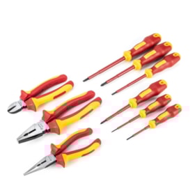 Jogo de Chaves Reta e Alicate Isolados 10.000V VDE com 9 Peças ST09262U SATA