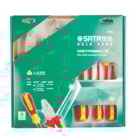 Jogo de Chaves Reta e Alicate Isolados 10.000V VDE com 9 Peças ST09262U SATA