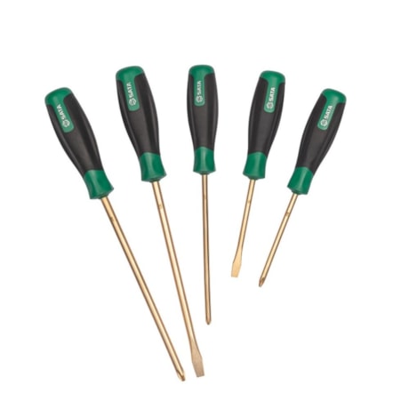 Jogo de Chaves Retas Fenda/Phillips Cobre-Berílio Antifaíscante com 5 Peças ST31308 SATA-77b0edae-9f35-4653-807a-e9936033365d