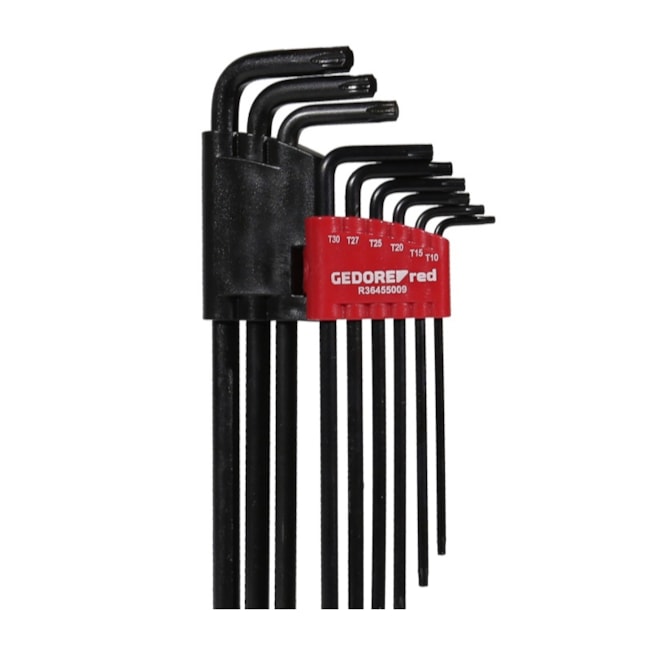 Jogo de Chaves Tipo L Hexalobular TX Longa T10 a T50 9 Peças R36455009 GEDORE RED-eb438e28-50ad-4839-8c8b-57f8e2215b10
