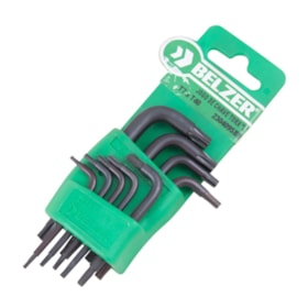 Jogo de Chaves Torx L T7 a T40 com 9 Peças e Suporte 230409SBR BELZER/SATA