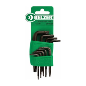 Jogo de Chaves Torx L T7 a T40 com 9 Peças e Suporte 230409SBR BELZER/SATA