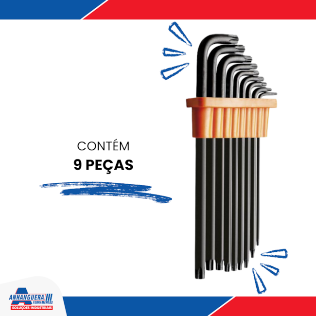 Jogo de Chaves Torx Longas L 9 Peças 44452/209 TRAMONTINA PRO-97f7756a-0412-4499-94da-4f37cb8d67e4