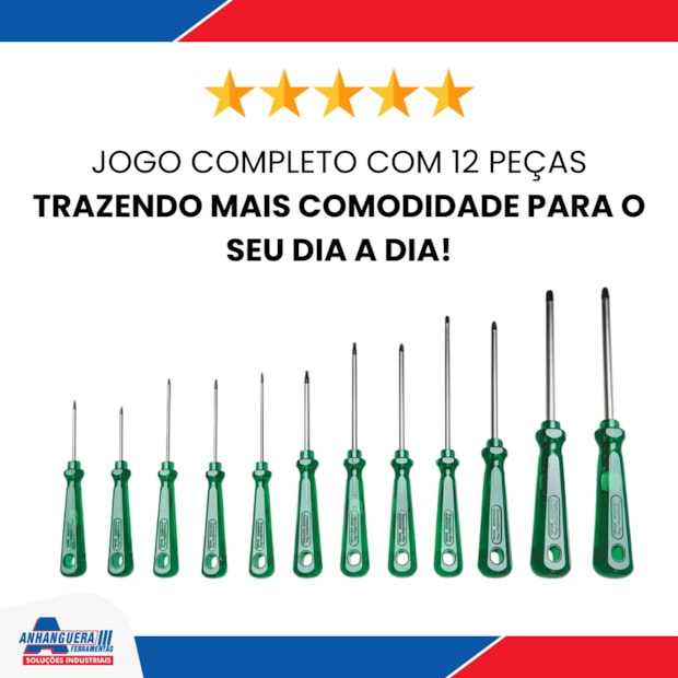 Jogo de Chaves Torx T6 a T45 com 12 Peças 44350212 TRAMONTINA PRO-43d24b2e-b01c-40b7-a3a4-316b3b95ee79