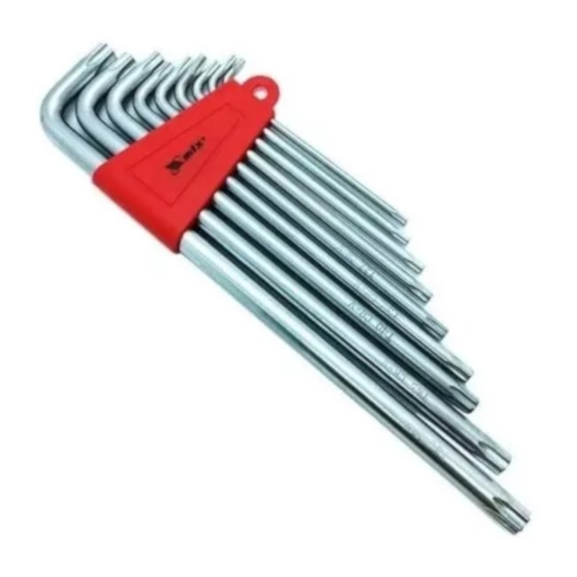 Jogo de Chaves Torx Tipo L Extra Longa T10 a T50 com 9 Peças 123079 MTX-b523e85b-dc8d-4992-94a7-afbc8d3c5045