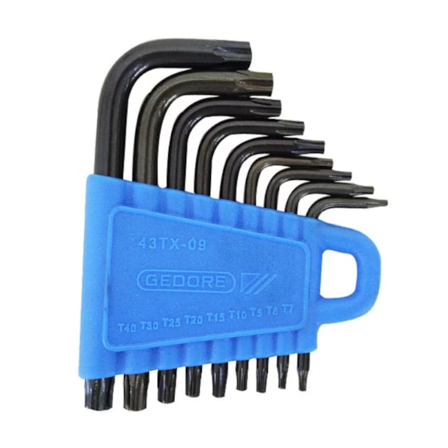 Jogo de Chaves Torx Tipo L T7-T40 com 9 Peças 43TX-09 GEDORE-88563666-6209-4f85-ba3a-f9f4200b4adc