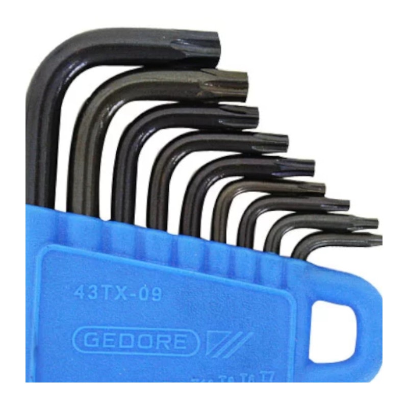 Jogo de Chaves Torx Tipo L T7-T40 com 9 Peças 43TX-09 GEDORE