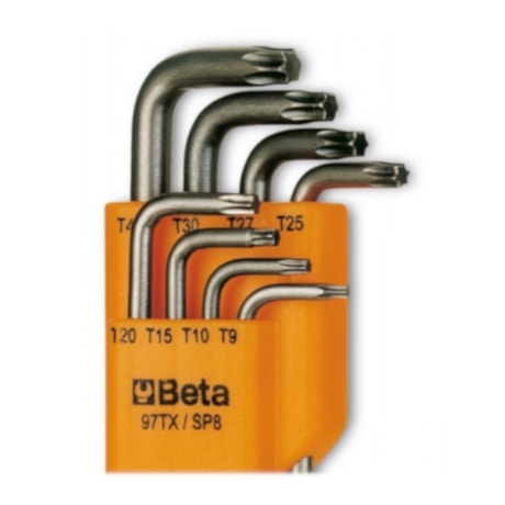 Jogo de Chaves Torx Tipo L T9 a T40 com 8 Peças e Suporte 97TX/SC8 BETA-22514889-c028-4232-af3d-3a7e9796b5ad