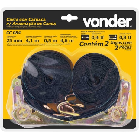 Jogo de Cinta com Catraca para Amarração de Carga 0,8 tf/0,4 tf Encartelado 8014250800 VONDER-8e905c4a-2b7f-4fd3-a2b0-3b3e39dcfaca