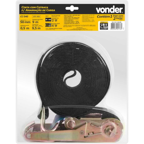 Jogo de Cinta com Catraca para Amarração de Carga 4 tf/2 tf CC 040 8014500004 VONDER-071a3a3d-cb57-4dec-b2f3-4999f6787207