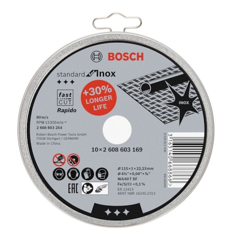 Jogo de Disco de Corte PRO Stainless Steel and Metal 4.1/2