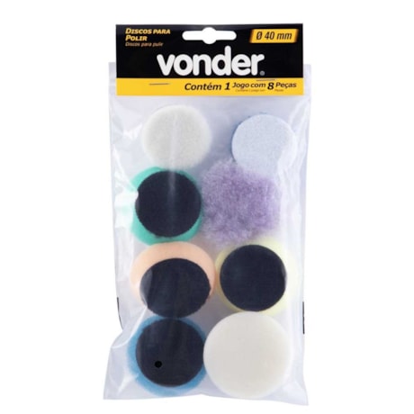 Jogo de Discos para Polir para Microretifica com 8 Peças 9314120080 VONDER-266ccf56-2214-472a-a668-089ca3b8f7c5