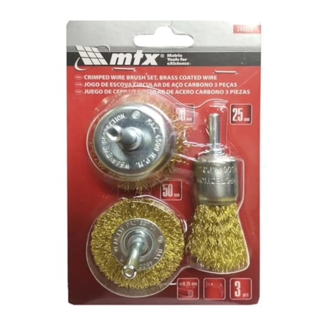 Jogo de Escovas de Aço Circular com 3 Peças 744869 MTX-a45167e6-365b-4751-b6e3-4837bab957dd