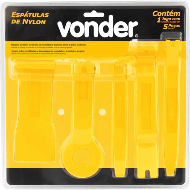 Jogo de Espatulas de Nylon com 5 Peças 3593200005 VONDER-05f37de5-b829-4666-829e-f56bc5fb7144