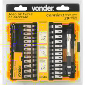 Jogo de Facas de Precisão com 29 Peças 3599029000 VONDER