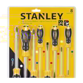 Jogo de Fenda e Phillips Emborrachada com 8 Peças STMT66675-840 STANLEY