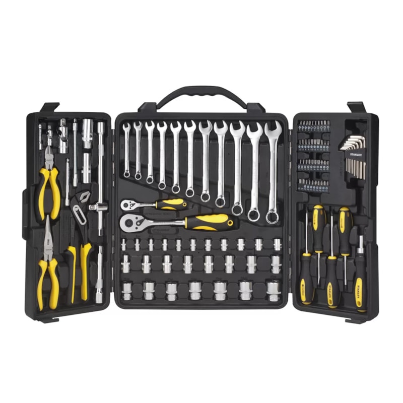 JOGO DE FERRAMENTAS MANUAIS 110 PEÇAS COM MALETA STMT81243-840 STANLEY