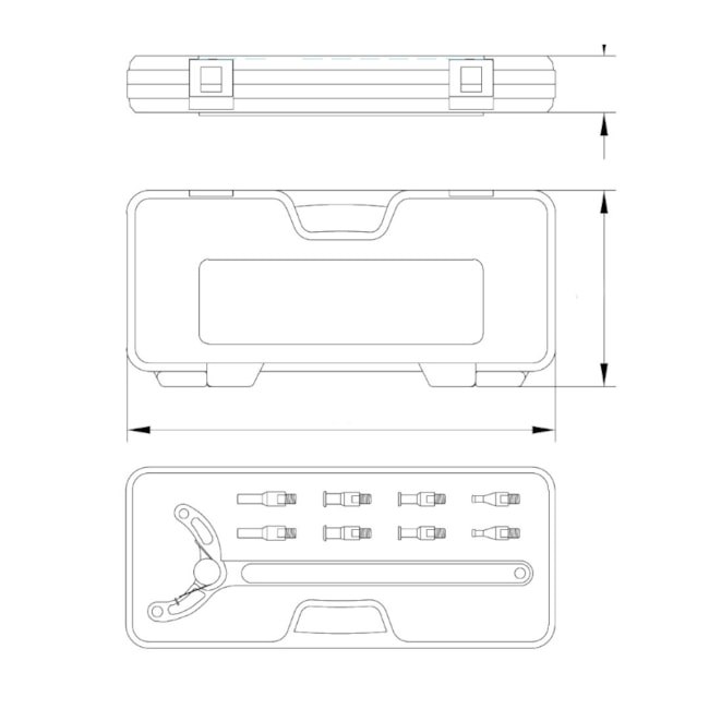 Jogo de Ferramentas Auto Ajustável para Travar Polias do Comando de Válvulas 9 Peças 46004000 TRAMONTINA PRO-37e80473-e427-48ae-9eb4-99d81f8283f1