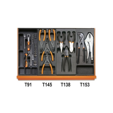 Jogo de Ferramentas com Bandejas em ABS 146 Peças 5904VU/3T BETA-6e5f2486-ddd4-4c6b-9576-06610b70554e